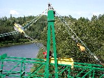 Trolley now free of tower - Click for larger image